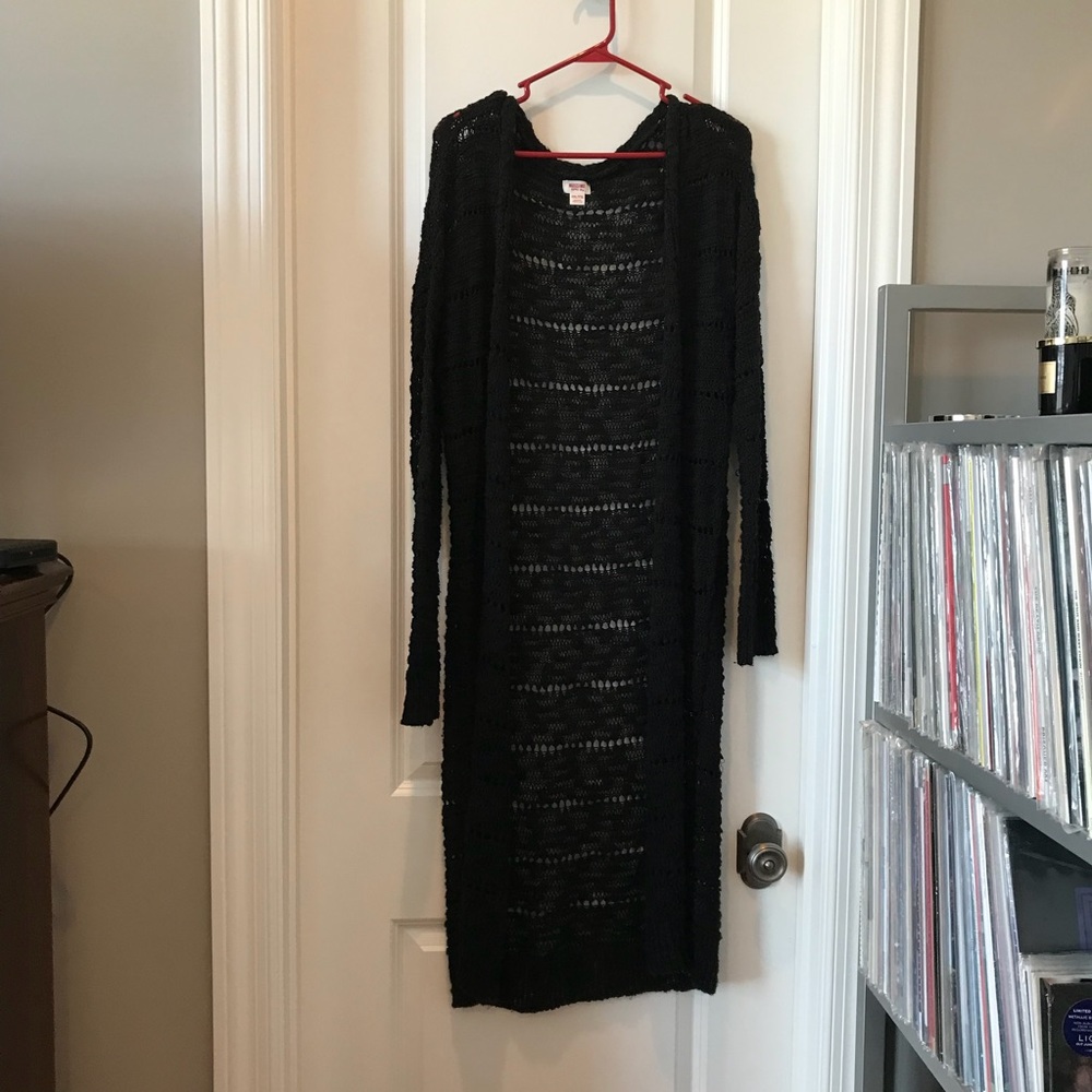 Long Knit Black Cardigan