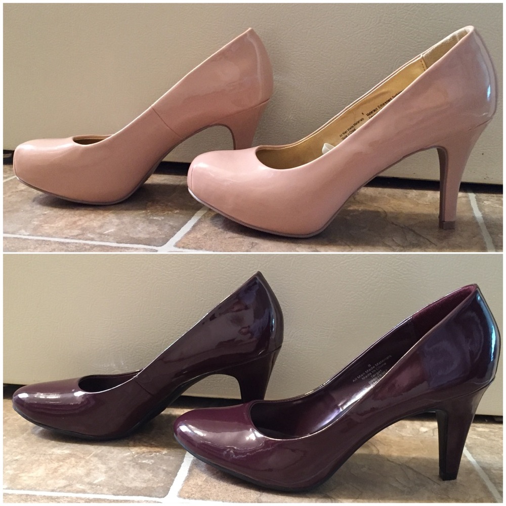 Nude and Maroon High Heel Bundle Size 8