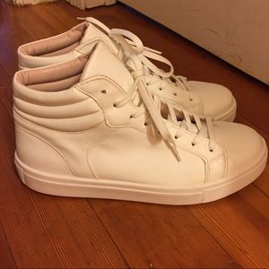 White hightop sneakers