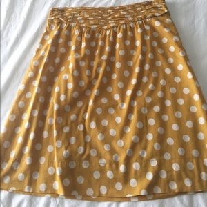 Tory Burch Mustard Polka Dot skirt