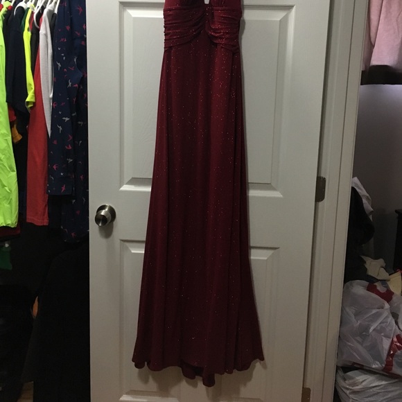 Red sparkly formal floor length dress - Picture 4 of 4
