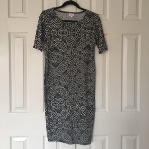 Black and White LuLaRoe Julia Dress