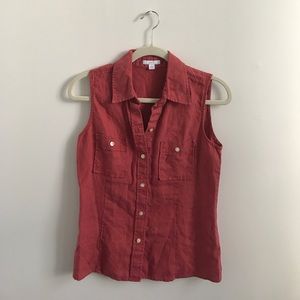 Vintage Gap Linen Sleeveless Button Down