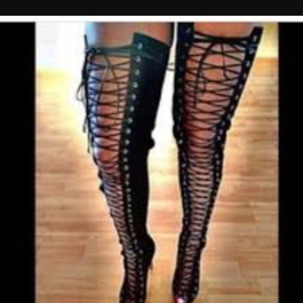 Black Knee High Boots
