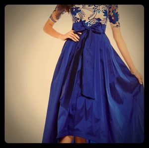 Adrianna Papell Sequin-Bodice Hi-Low Dress