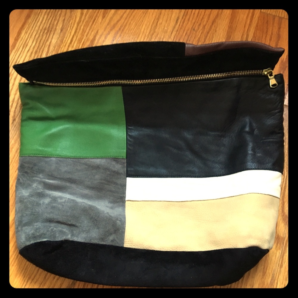 Derek Lam suede & leather clutch - Picture 1 of 4