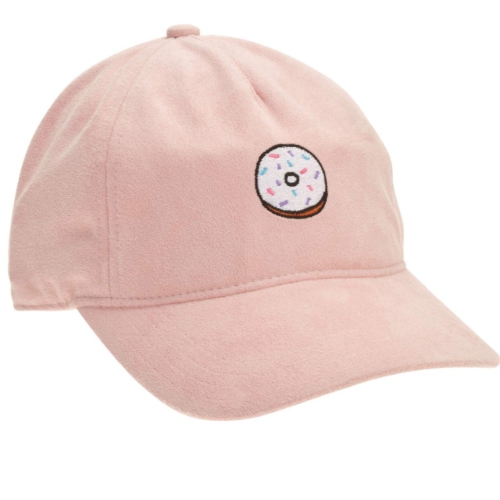Pink suede donut hat