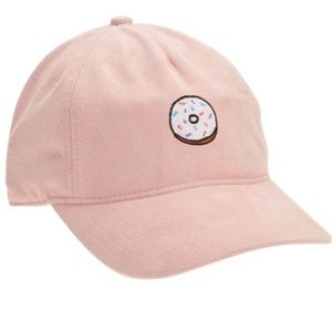 Pink suede donut hat