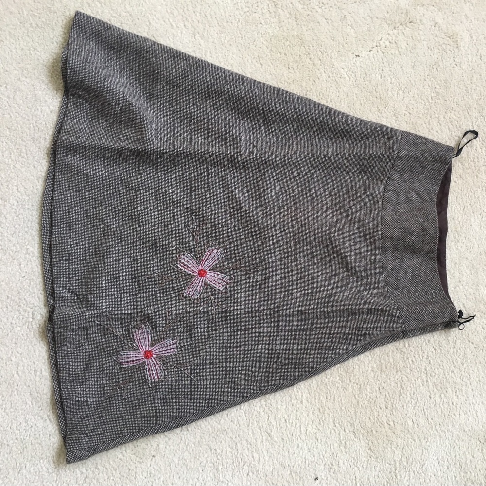 Winter wool skirt A line