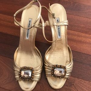Manolo Blahnik open toe heel