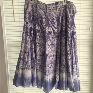 Coldwater Creek US 1X Skirt Floral with Paisley