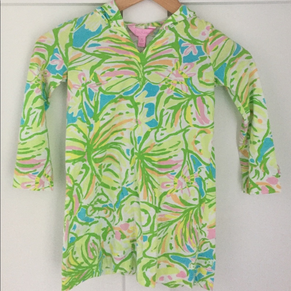 Lilly Pulitzer Floral Hooded Popover Cover-up