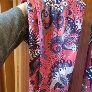 Orange paisley leggings