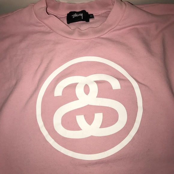 Pink Stussy long Sleeve Crewneck - Picture 2 of 3