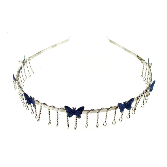 Bundle of 12 Wire headband, hbk2625c, silvertone - Picture 2 of 7