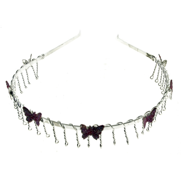 Bundle of 12 Wire headband, hbk2625c, silvertone - Picture 4 of 7