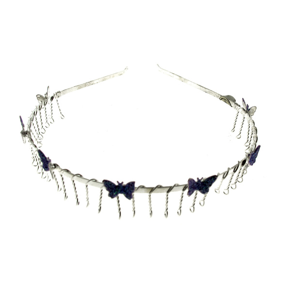 Bundle of 12 Wire headband, hbk2625c, silvertone - Picture 5 of 7