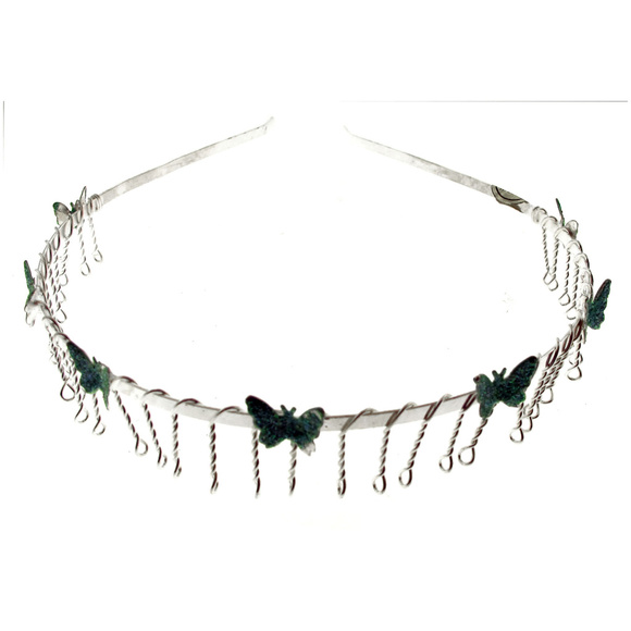 Bundle of 12 Wire headband, hbk2625c, silvertone - Picture 6 of 7