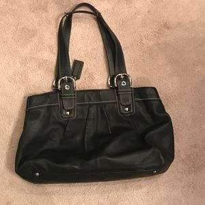 Coach black leather purse