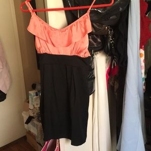 Black and peach dress
