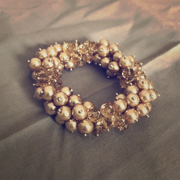 Lane Bryant Jewelry - Lane Bryant Gold Beaded Bracelet