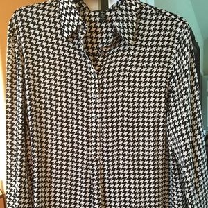 Ralph Lauren black and white houndstooth pattern.