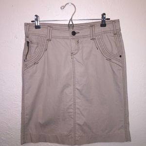 Knee length Khaki Skirt
