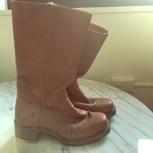 Tall Frye square toe boots