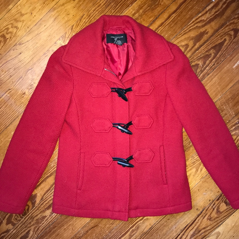 ⭐️2X HP⭐️ Ann Taylor Red Coat XSP