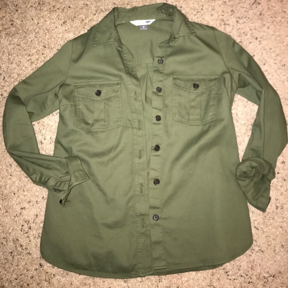 Olive Green button up!