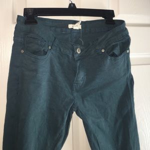 Teal skinny jeans