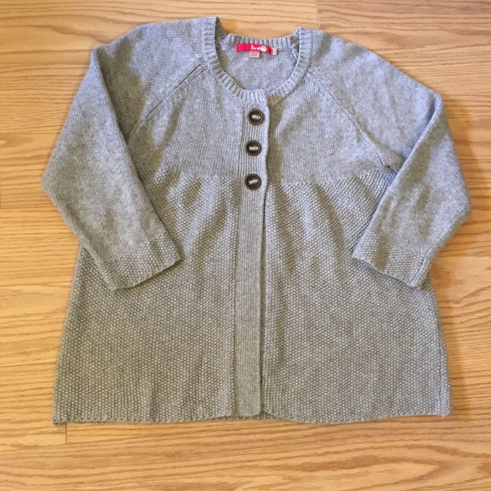 Boden Gray three button cardigan sweater. Medium.