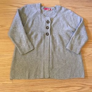Boden Gray three button cardigan sweater. Medium.