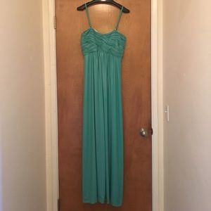 Laundry by Shelli Segal Shimmery Teal Ball Gown