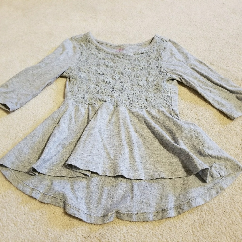 Girls Lace Top Long Sleeved Shirt