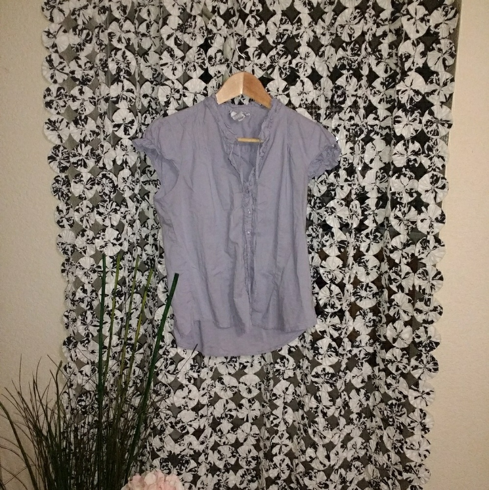 April Cornell Violet blouse with ties