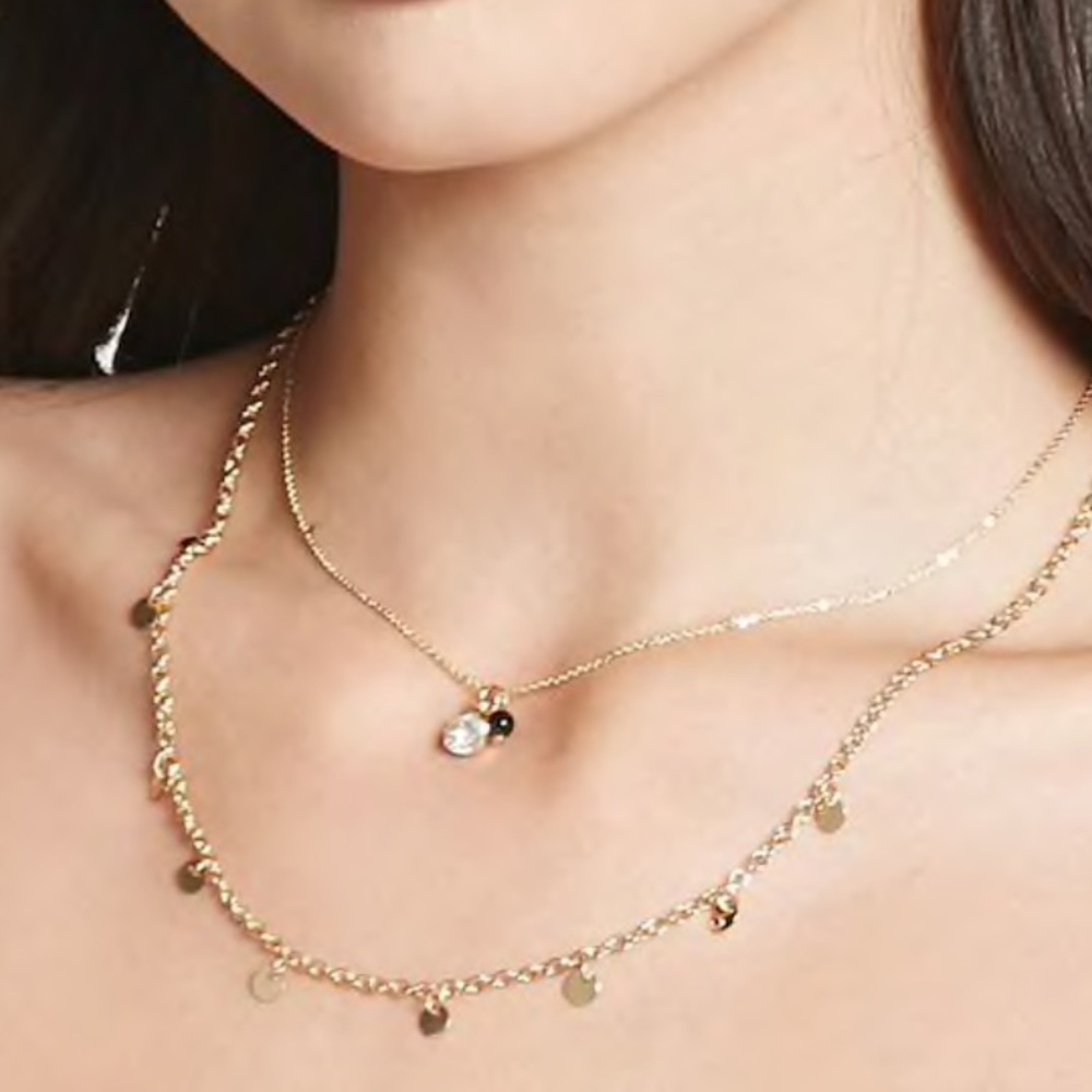 layered charm necklace
