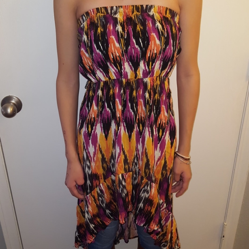 Boho Feather Print dress