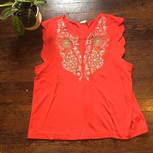 Anthropologie Embroidered Top