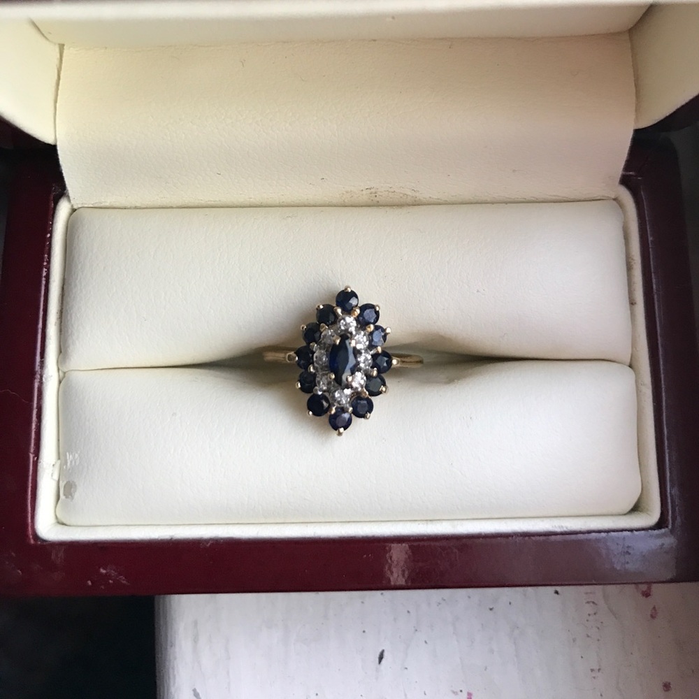 Sapphire and diamond ring