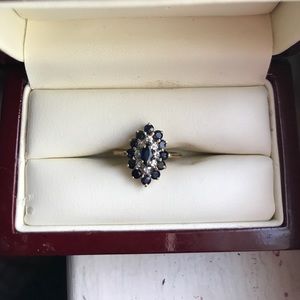 Sapphire and diamond ring
