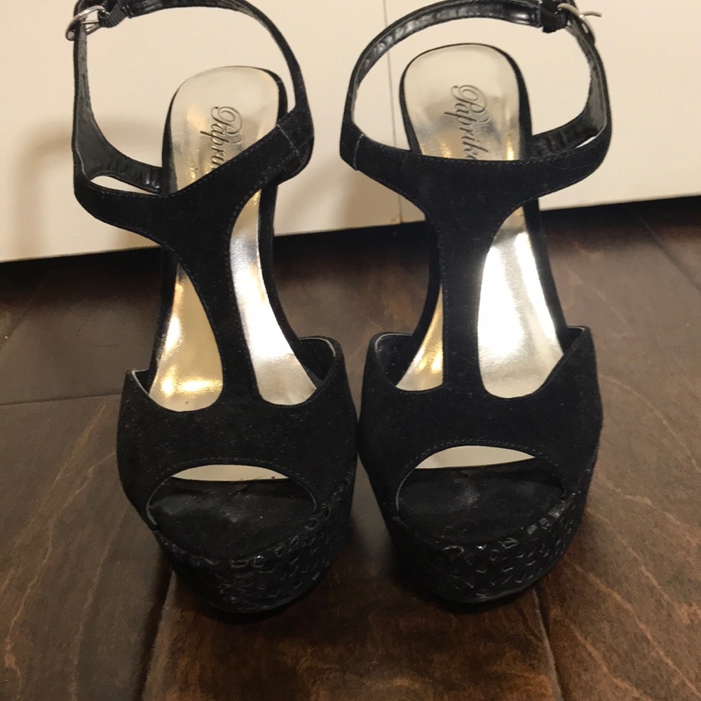 Paprika Suade Platform Heel