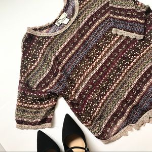 Printed Sheer Blouse