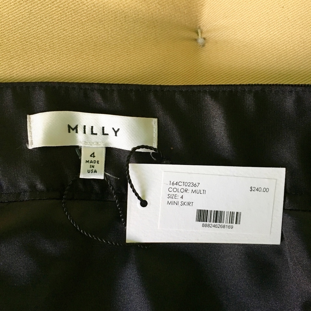 Milly Couture Tweed Mini Skirt Size 4 6 NWT - Picture 3 of 8