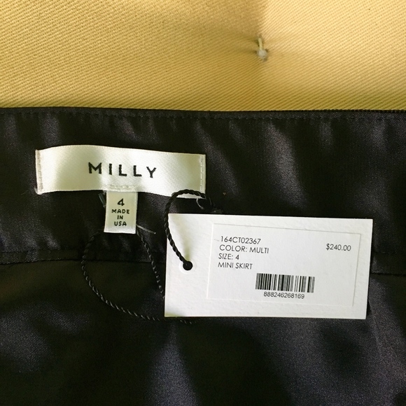 Milly Couture Tweed Mini Skirt Size 4 6 NWT - Picture 3 of 8