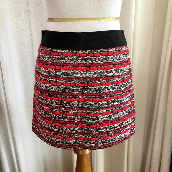 Milly Couture Tweed Mini Skirt Size 4 6 NWT - Picture 4 of 8
