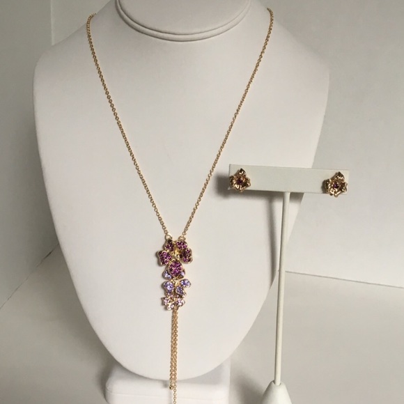 Golden Wildflower Necklace and Earring Set - Picture 1 of 4