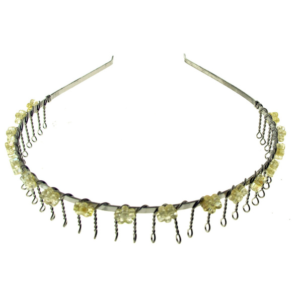 Bundle of 12 Wire headband, hbk2623, silver wire, - Picture 1 of 1