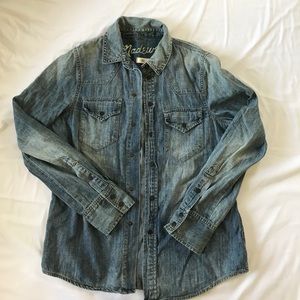 Madewell chambray in desert willow wash