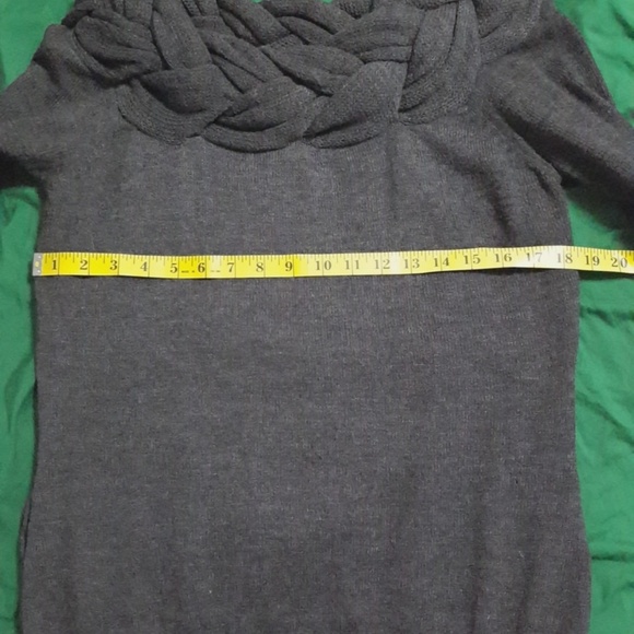Rue21 Gray Braided Off the Shoulder Sweater - Picture 4 of 7
